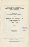 Rotation and Hogging Off Experiments with Field Pease