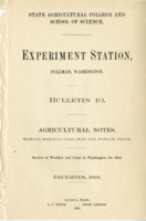 Agricultural Notes: Wheats, Barleys, Oats, Peas, and Forage Crops. Review of Weather and Crops in for 1893.