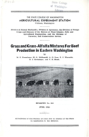 Grass and Grass-Alfalfa Mixtures for Beef Production in Eastern Washington