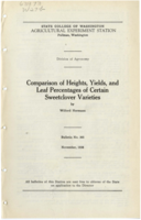 Comparison of Heights, Yields, and Leaf Percentages of Certain Sweetclover Varieties