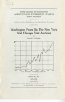 Washington Pears on The New York And Chicago Fruit Auctions