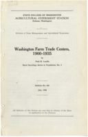 Washington Farm Trade Centers 1900-1935