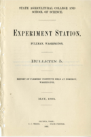 Report of Farmers' Institute Held at Pomeroy, Washington, May 15, 1892