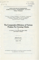 The Comparative Efficiency of Various Proteins for Growing Chicks