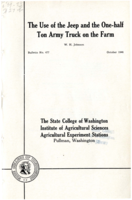 The Use of the Jeep and the One-half Ton Army Truck on the Farm