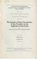 The Injection of Spray Concentrates -- A New Procedure for the Application of Insecticides