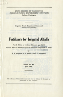 Fertilizers for Irrigated Alfalfa