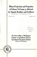 Wheat Production and Properties of Palouse Silt Loam as Affected by Organic Residues and Fertilizers