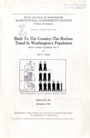 Back to the Country--The Rurban Trend in Washington's Population
