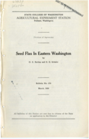 Seed Flax In Eastern Washington