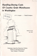 Handling-Storing Costs of Country Grain Warehouses in Washington