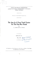 The Jeep as a Farm Truck-Tractor for the Post-War Period