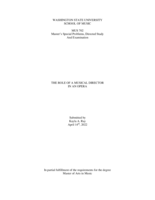 The Role of a Musical Director in an Opera