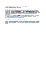 Compost Education and Resources for Western Agriculture
