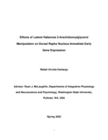 Effects of Lateral Habenula 2-Arachidonoylglycerol Manipulation on Dorsal Raphe Nucleus Immediate Early Gene Expression