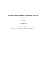 Is All Fair in Love and War? Fairness and Anti-Social Behavior in Love Island