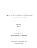 Corporate Social Responsibility in the Nuclear Industry: A Case Study of the Hanford Site