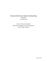 Evolution and Effectiveness of Starbucks’ Branding Strategy
