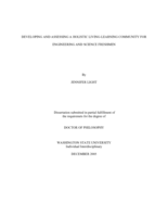 Developing and assessing a holistic living-learning community for engineering and science freshmen