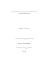 Characterization of molecular excited states for nonlinear optics