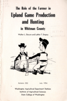 The Role of the Farmer in Upland Game Production and Hunting in Whitman County