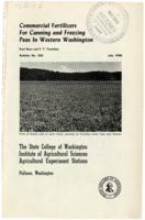 Commercial Fertilizers for Canning and Freezing Peas in Western Washington