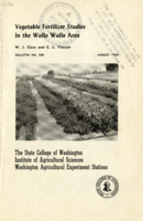 Vegetable Fertilizer Studies in the Walla Walla Area