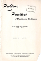 Problems and Practices of Washington Cattlemen