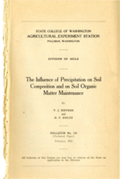 The Influence of Precipitation on Soil Composition and on Soil Organic Matter Maintenance