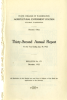 Director's Office: Thirty-Second Annual Report for the Year Ending, June 30, 1922