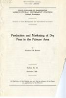 Production and Marketing of Dry Peas in the Palouse Area