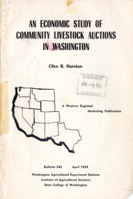 An Economic Study of Community Livestock Auctions in Washington