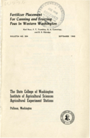 Fertilizer Placement for Canning and Freezing Peas in Western Washington