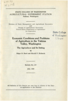 Economic Conditions and Problems of Agriculture in the Yakima Valley, Washington: The Agriculture and Its Setting