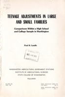 Teenage Adjustments in Large and Small Families: Comparisons Within a High School and College Sample in Washington