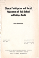 Church Participation and Social Adjustment of High School and College Youth