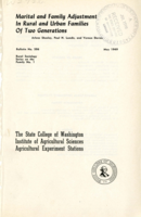 Marital and Family Adjustment in Rural and Urban Families of Two Generations