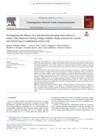 Investigating the efficacy of a self-directed parenting intervention to reduce risky behaviors among college students: Study protocol for a multi-arm hybrid type 2 randomized control trial
