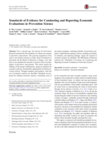 Standards of Evidence for Conducting and Reporting Economic Evaluations in Prevention Science
