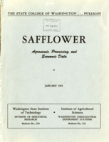 Safflower: Agronomic, Processing, and Economic Data