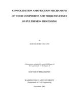 Consolidation and friction mechanisms of wood composites and their influence on pultrusion processing