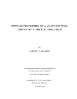 Optical properties of a quantum well driven by a THz electric field