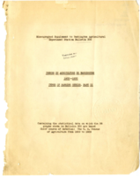 Trends in Agriculture in Washington 1900-1930, Types of Farming Series, Part II