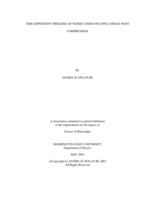 Time dependent freezing of water under multiple shock wave compression