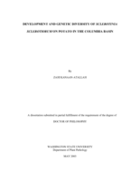 Development and genetic diversity of Sclerotinia sclerotiorum on potato in the Columbia Basin