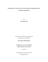 Determinants and effects of electronic intermediary use in export marketing