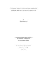 A supply-side approach to occupational feminization: Veterinary medicine in the United States, 1976-1995