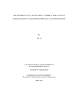 The instability analysis and direct numerical simulation of turbulent flows in electromagnetically levitated droplets