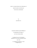 Effect of high hydrostatic pressure on whey protein concentrate functional properties