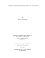 A mathematical model for neuronal groups